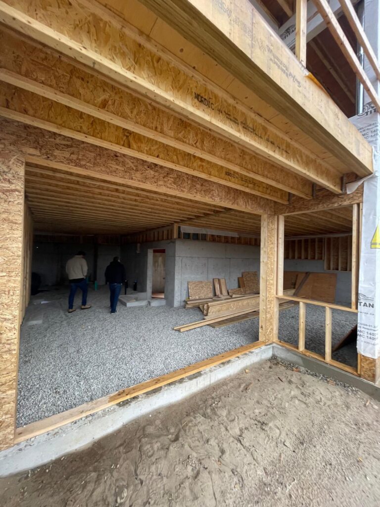 Newly constructed house with a basement walkout by Albari Construction in Brampton.